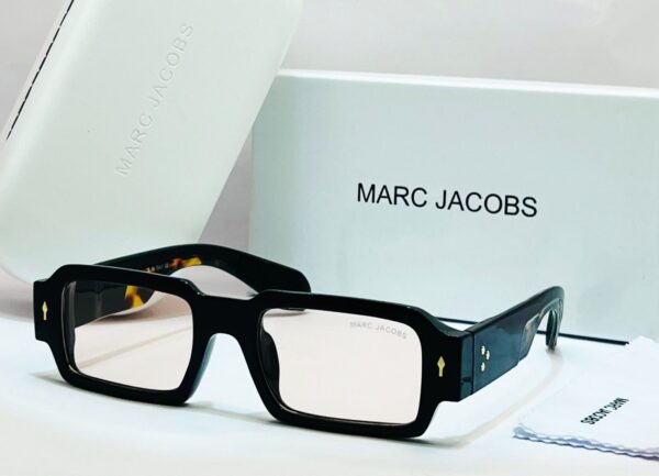 Marc Jacobs Rectangular Sunglasses with Tortoise Shell Frame and Pink Lenses