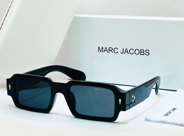 Marc Jacobs Rectangular Sunglasses with Dark Lenses and Distinctive Frame